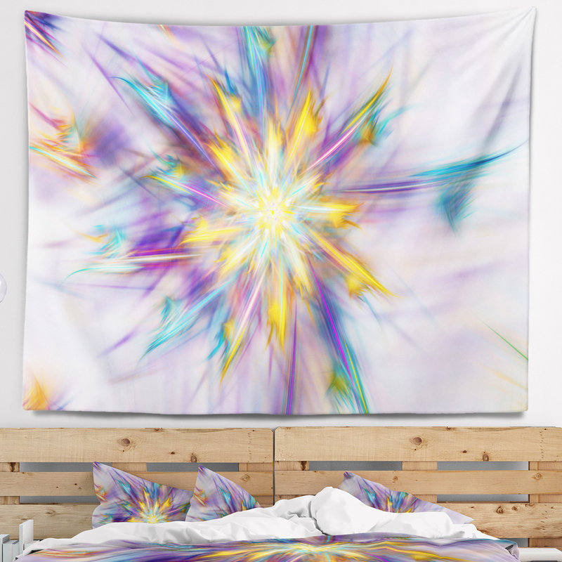 Grande tapisserie florale exotique, H 78 po x l 92 po
