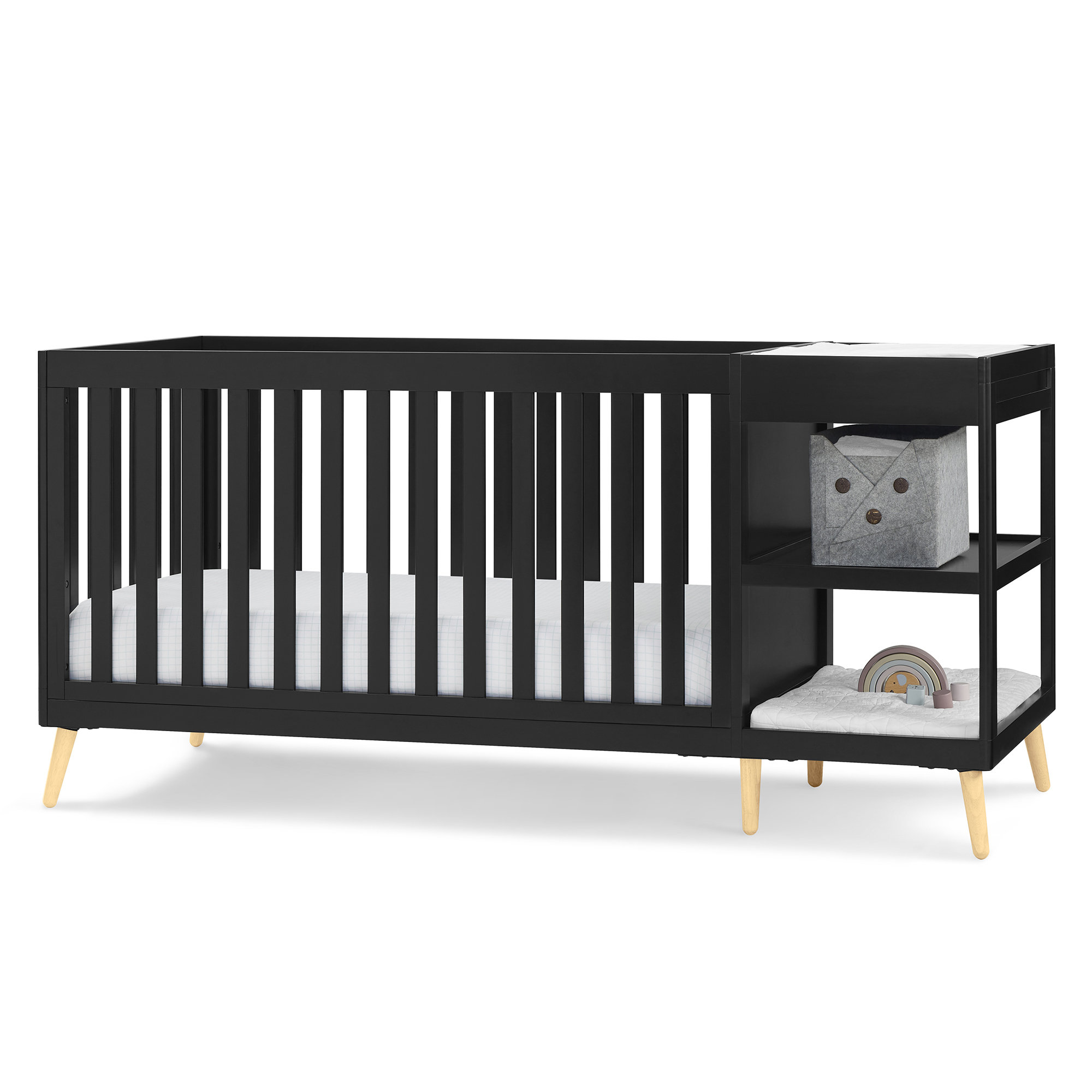 Bedside Bassinet Delta Essex 4-in-1 Convertible Crib Bianca