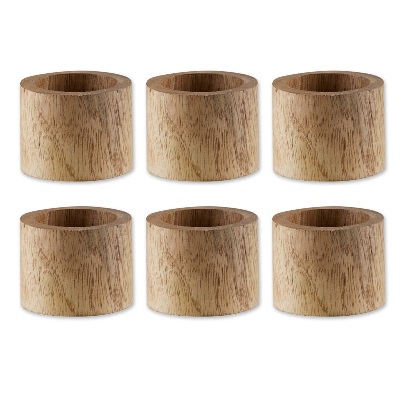Rond de serviette en bois, Brun clair