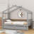 Wooden House Bed with Drawers-479318141