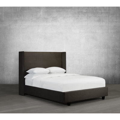 Lit plateforme en tissu d’ameublement