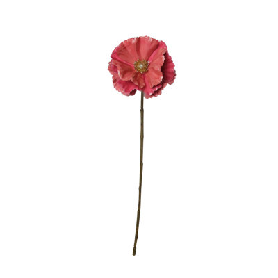 Tige de Noël artificielle 18 po coquelicot
