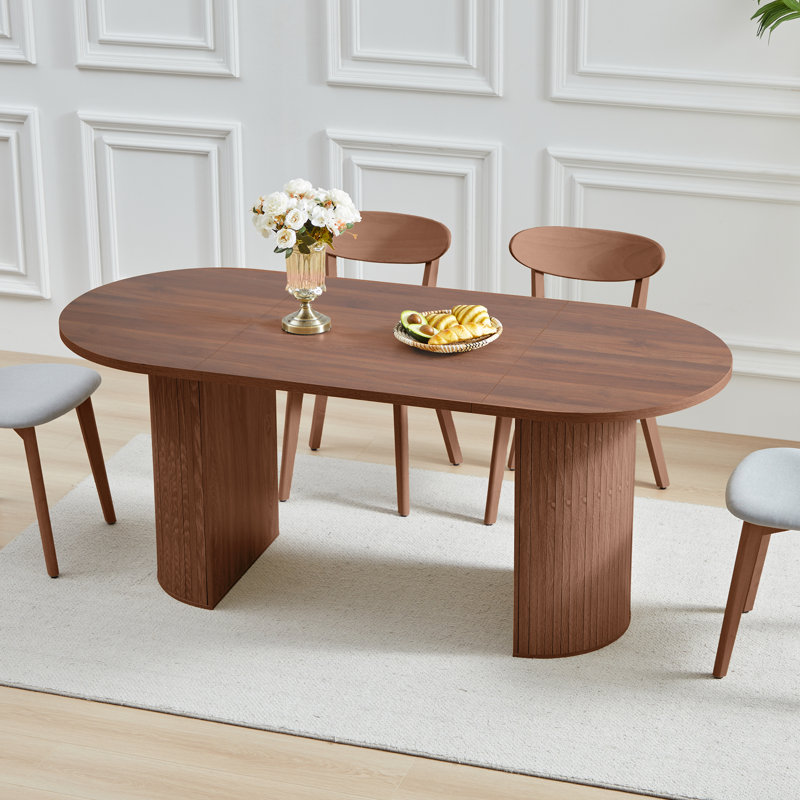 70.87" Oval Dining Table, Walnut