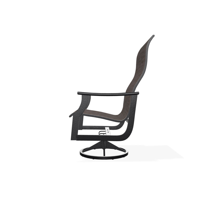 St. Catherine Polymer Outdoor Lounge Chair, Black, Collect Charcoal