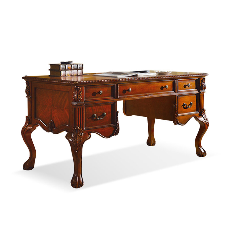 Bureau classique de style campagnard américain, H 30,71 po x l 59,06 po x P 29,53 po