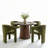 5-Piece Mid-Century Round Dining Set For 4-2043286140