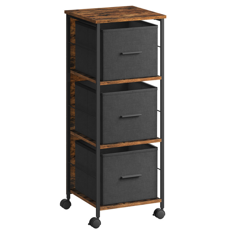 Aeon 38.5cm Wide File Cabinet, Black/Brown