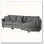 Canapé modulaire en tissu chenille 3 pièces 105 po avec méridienne incurvée 105 po-68033279-68033276