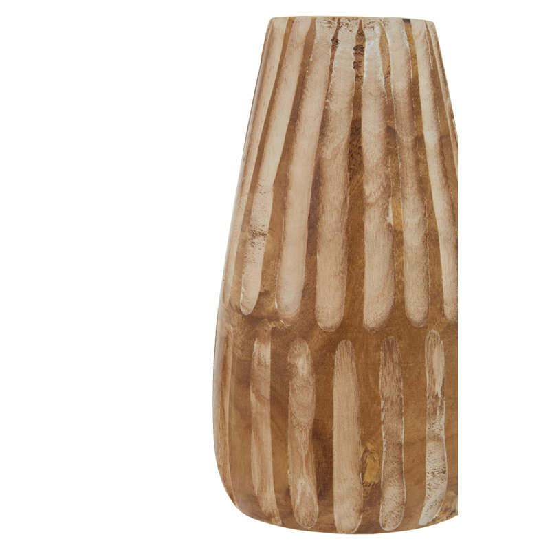Ayr Handmade Wood Table Vase, 28cm H x 14cm W x 14cm D