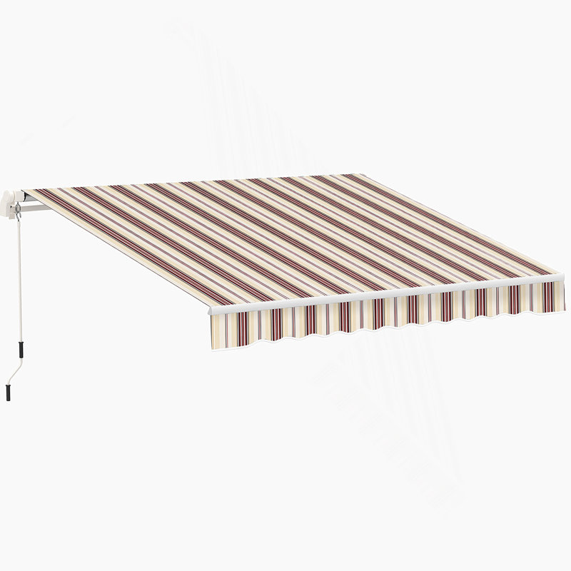Auvent de patio rétractable polyvalent pour une protection et un style extérieurs, Beige, H 0,2 po x l 10 po x P 8 po