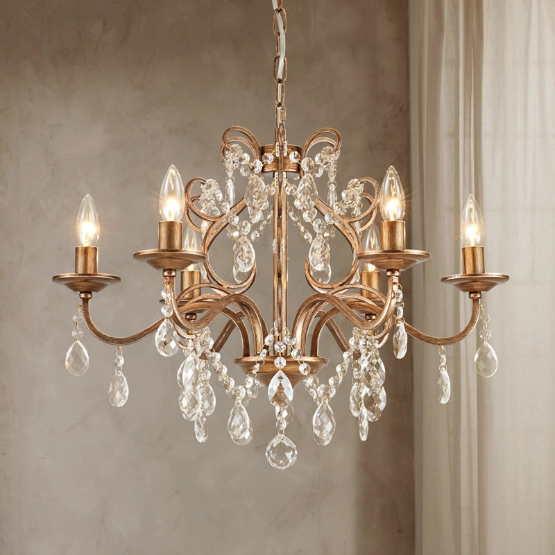 Lustres en cristal 6 lumières Dzesika