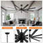 Ventilateur de plafond d'intérieur 9 pales avec télécommande Layahna-1205904494