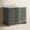 Meuble-lavabo simple en bois massif et manufacturé avec plateau en marbre Fiona