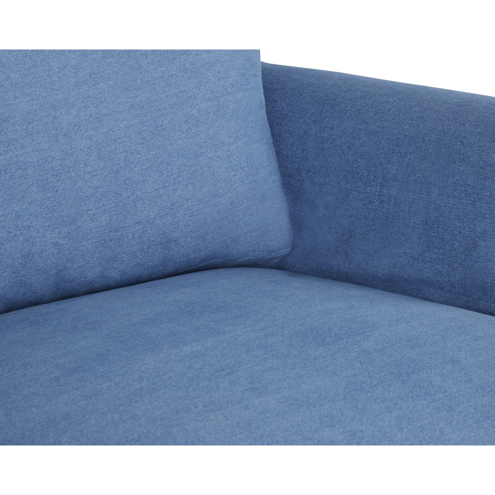 Lucia Upholstered Chaise U-Sectional, Left Hand Facing, Classic Indigo Denim