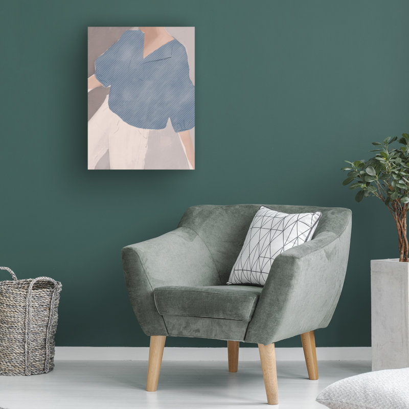 Art sur toile rayé boliné, H 18 po x l 24 po