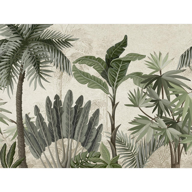 Palmier et fougère Serenity Tropics, L 108 po x l 144 po