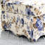 Chaise de salle à manger en flanelle bleue, doux au toucher, non, avec coussin de taille assortie, avec