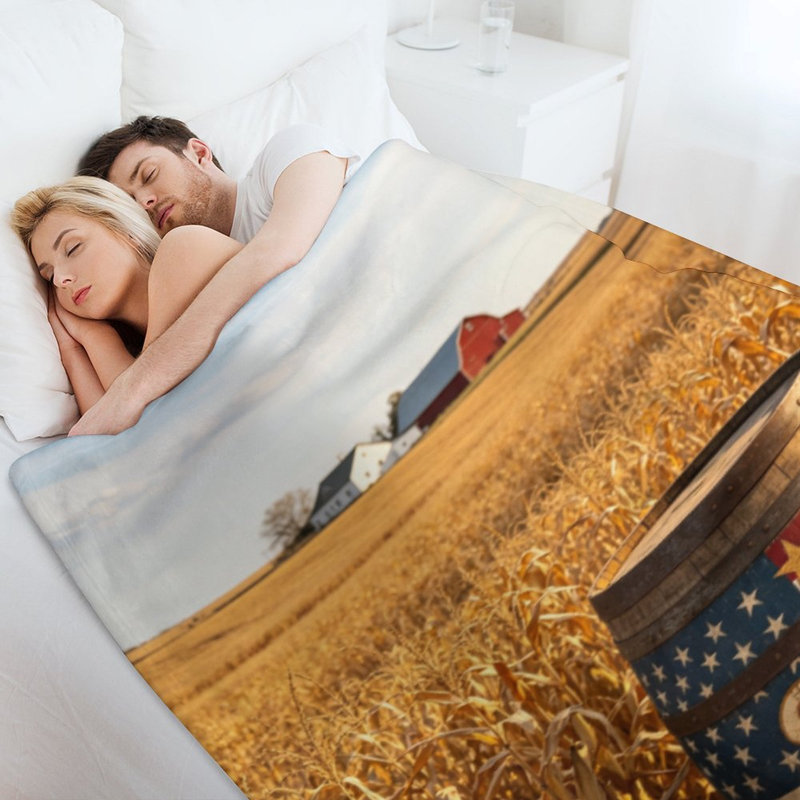 Jeté en flanelle de luxe American Patter, 30 po x 40 po