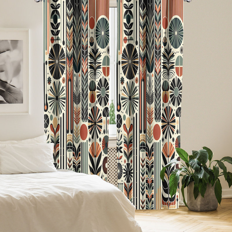 Hendrica Semi Sheer Curtain, 56" W x 63" L