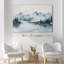 Paysage de forêt Woodland «Misty Peaks and Calm Lake» sur-99141673-99141680