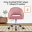 Chaise de bureau ergonomique rembourrée en velours 21 po-1716354257