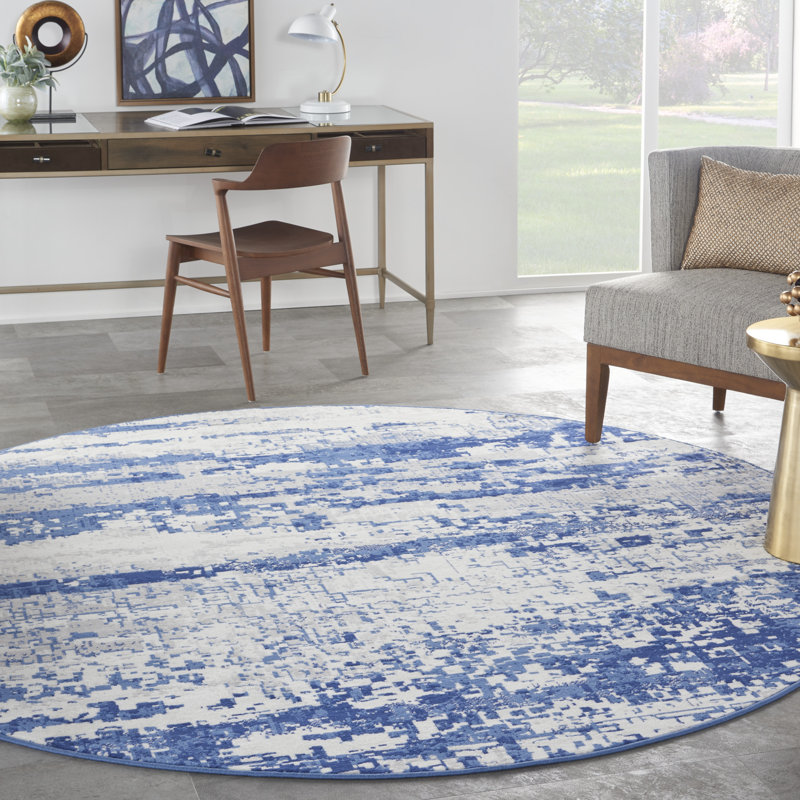 Abstract Indoor Rug, Round 8'