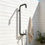 Système de douche extérieur à effet pluie, pommeau de douche avec douchette, fixation murale