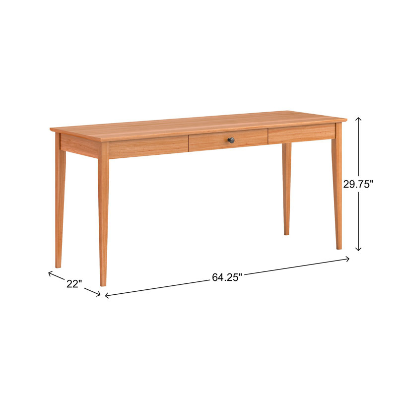 Malani Solid Wood Large Writer's Desk, Natural