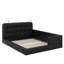 Grand lit plateforme tapissier avec 2 lampes de lecture-114359524