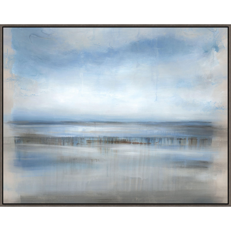 «Blue Dream IV» par D'Alessandro Leon - Peinture encadrée, art mural, Image au gel brossé
