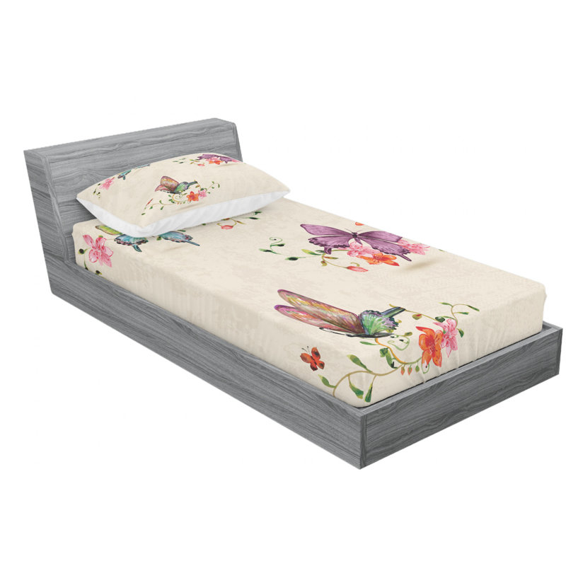 Microfiber Sheet Set, Twin Sheet Set with Fitted Sheet