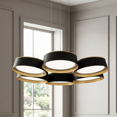 Jahim Integrated LED Matte Black Chandelier