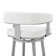 Kellum Swivel Counter and Bar Height Barstool with Arms in Faux Leather Upholstery and Metal Legs