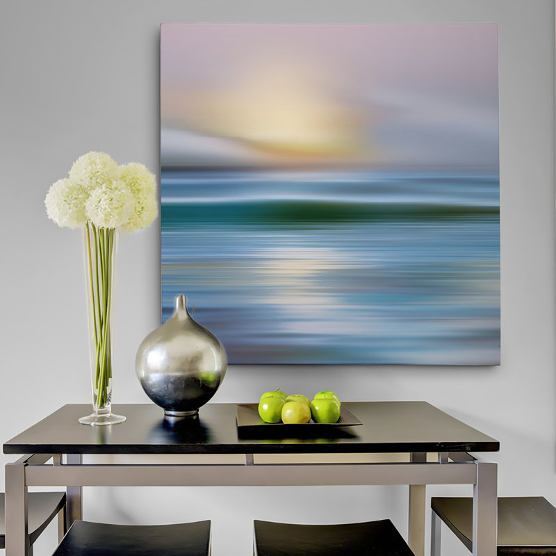 Tôt le matin, plage de Zuma - reproduction d'art, H 24 po x l 24 po x P 1,5 po, Toile tendue