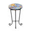 Outdoor Ceramic Tile Desk With Surface And Stable Legs Colourful Side Table For Patio Scratch- Robust Base