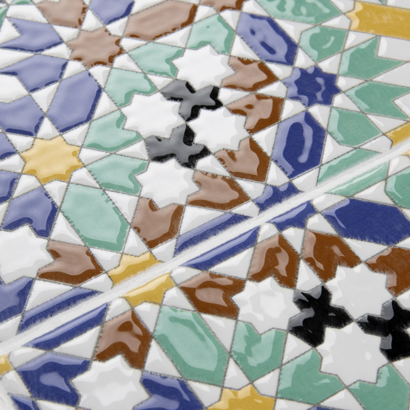 Sevillano Andalusia 8" x 8" Ceramic Patterned Field Tile