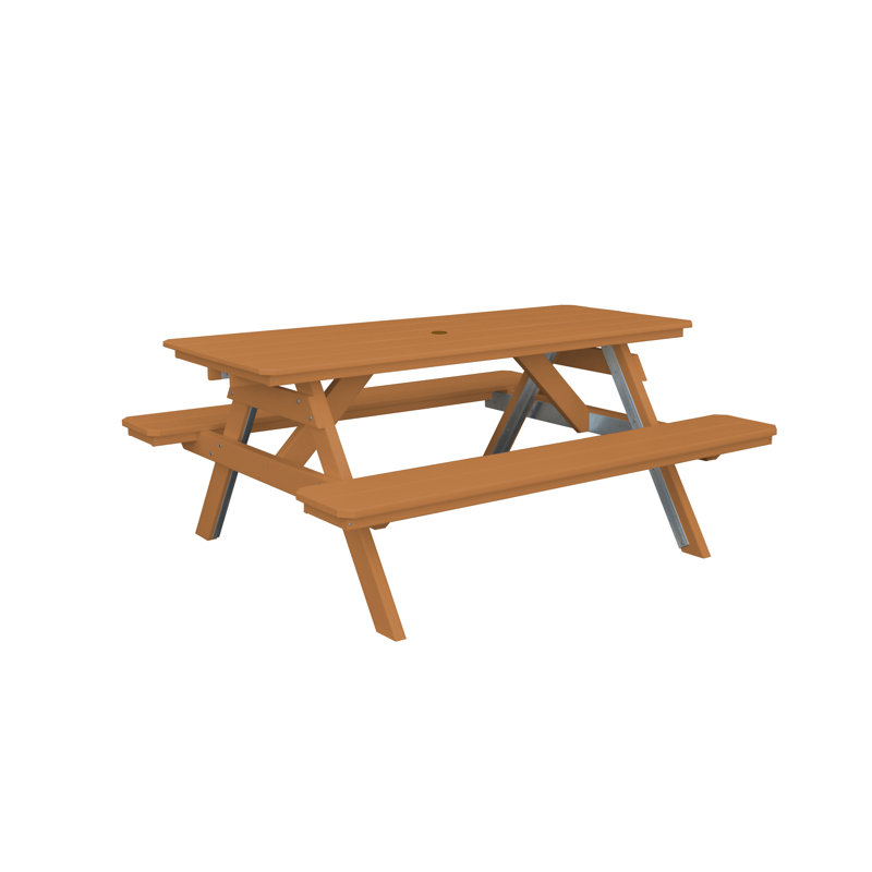 Table de pique-nique rectangulaire, Cèdre, L 70 po x L 60 po