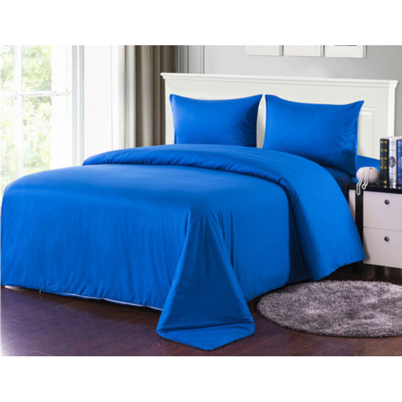 Modern & Contemporary Cotton Duvet Cover, Twin, Blue