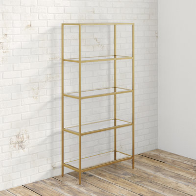 182.88cm H x 86.36cm W Metal Etagere Bookcase