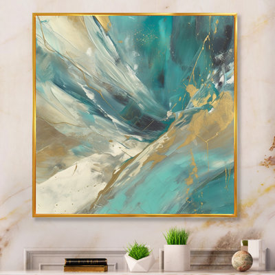 «Chaim Golden Hour In Turquoise Waves III», reproduction sur toile