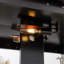 Vitrine lumineuse en verre avec tablettes réglables - Vitrine élégante à 2 portes et tiroir intégré, ampoule incluse - NOIR-643497348