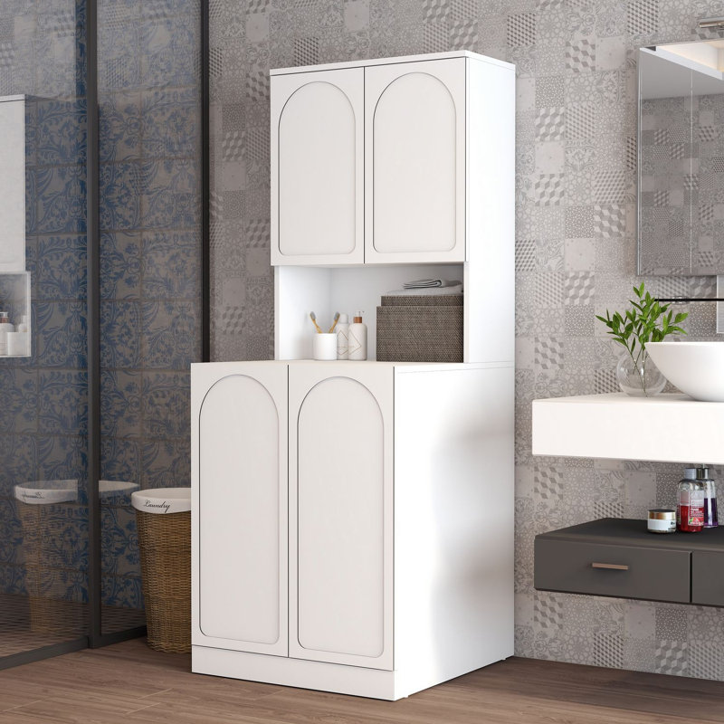 Armoire laveuse et sécheuse Aero Space-Saver - Armoire de rangement tout-en-un, Blanc