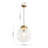 15.0'' 1-Light Dimmable Ribbed Glass Globe Pendant