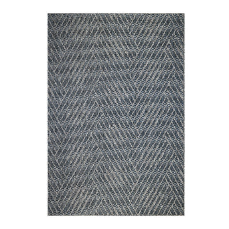 Jiovanni Contemporary Geometric High-Low Performance Indoor/Outdoor Area Rug, Rectangle 2' x 3'