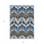 Tapis intérieur / extérieur lavable en ikat bleu et bleu ciel 3 pi x 5 pi