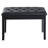 Black Tufted Faux Leather Double Piano Bench with Storage-973851108