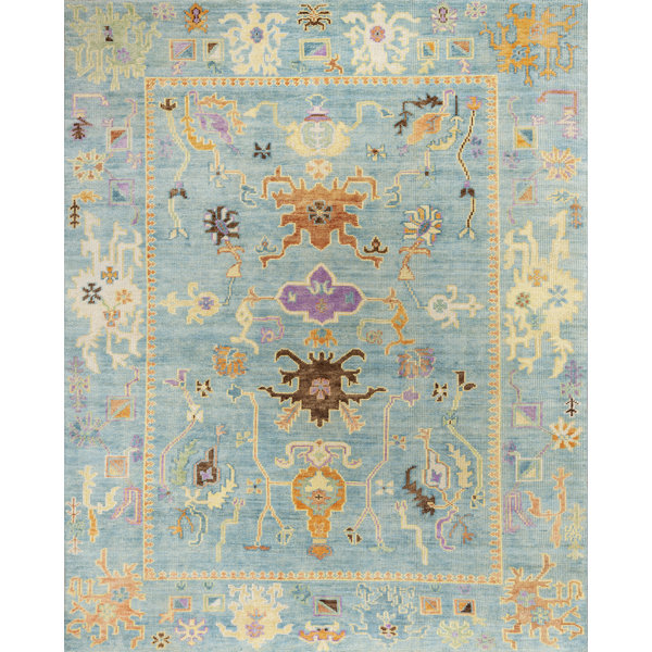 Stark Beatrix Oriental Wool Blue Area Rug | Perigold