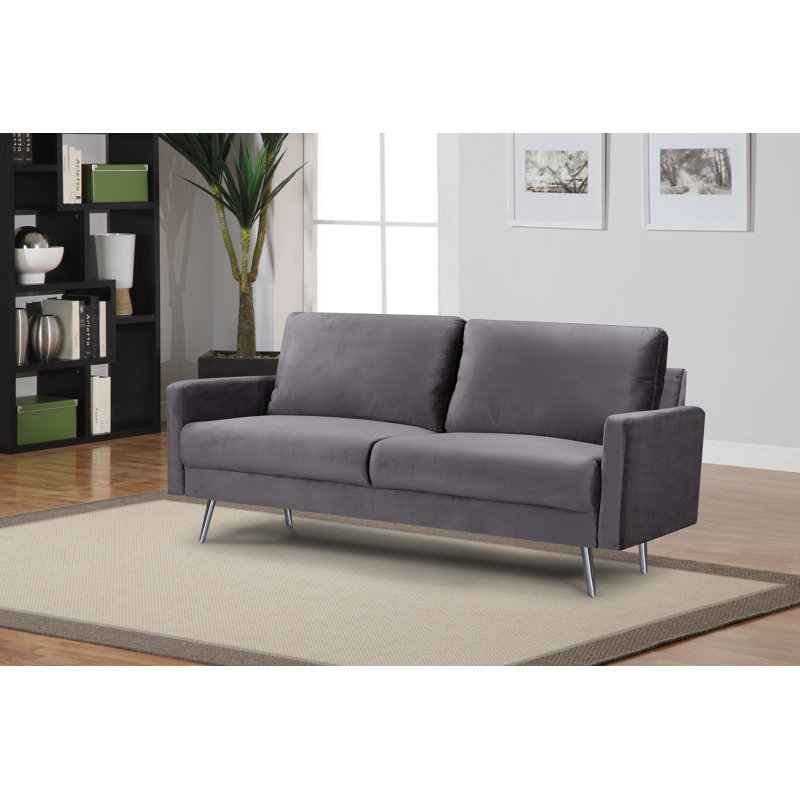 Canapé à accoudoirs carrés 74,02 po Barstow, Gris