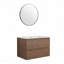 Ensemble de meuble-lavabo mural 30 po avec lavabo en céramique, 2 tiroirs à fermeture en douceur, ensemble Kd-641091626-641091798