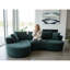 Ensemble de canapé modulaire courbé 2 pièces avec coussins, mobilier de salon ergonomique minimaliste, sièges modernes, sans assemblage, canapé et méridienne-130464041